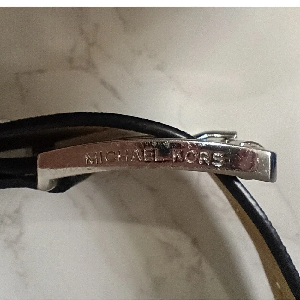 MICHAEL KORS Signature Logo Black Womens Belt - EUC - Size Small